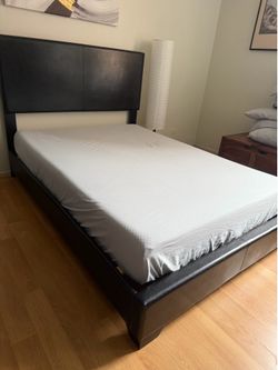 Full size bed and mattress