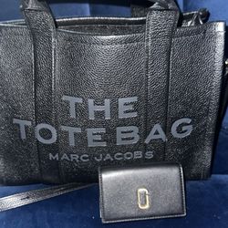 Marc Jacob’s Med Black Tote Bag And Wallet 