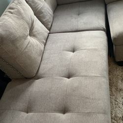 Brand New L Shaped Sectional with Storage Ottoman 