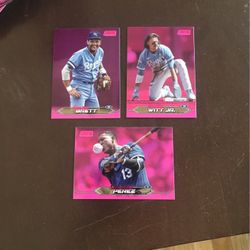 Bobby Witt Jr - George Brett - Salvador Perez - 2024 Topps Stadium Club Pink Parallels