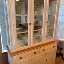 Country Solid Wood China Cabinet