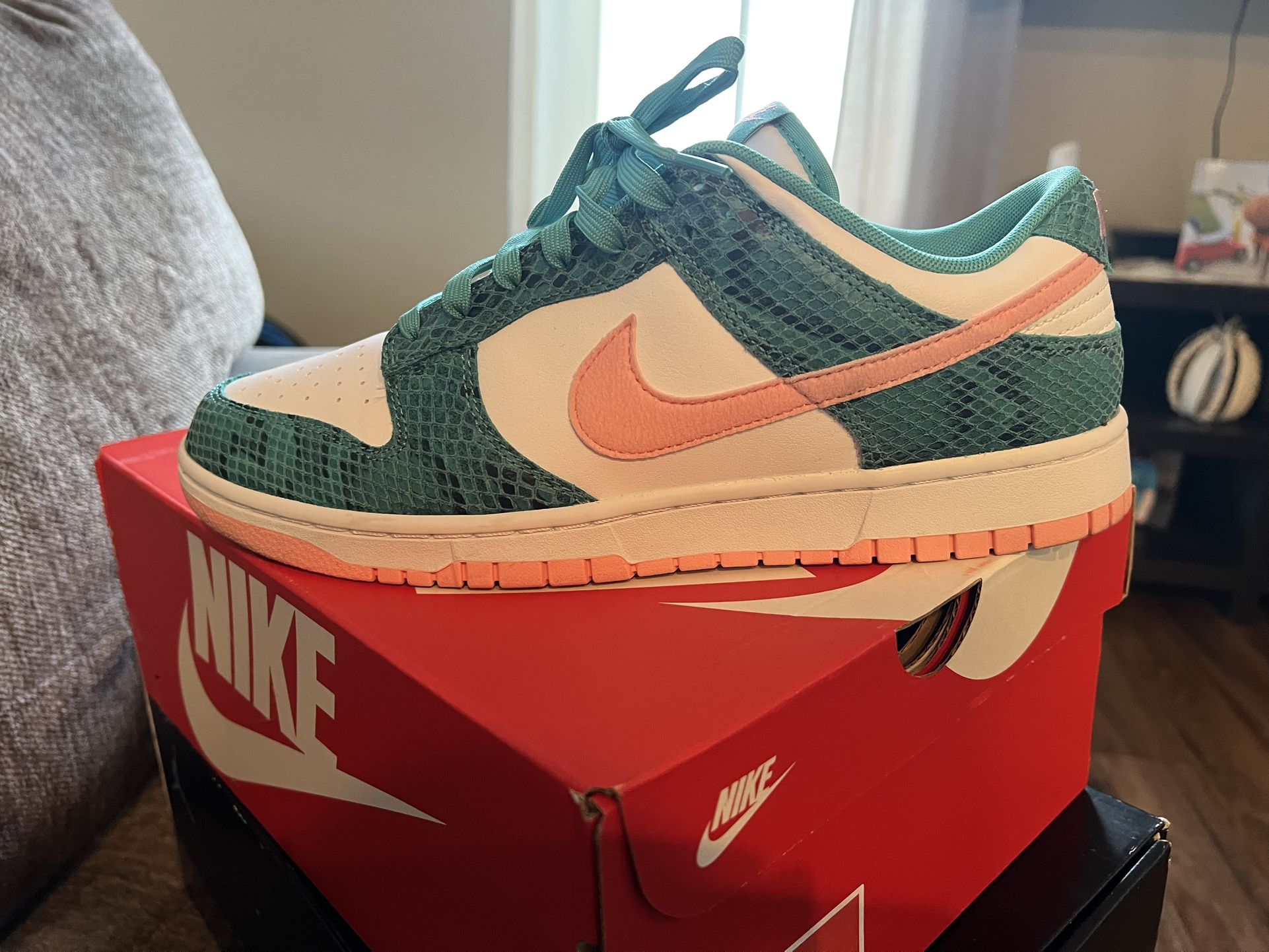 Dunk low Teal Snake Skin