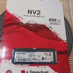 KINGSTONE NV2 PCLE.4.0 NVME M.2 250 GB, 3000MB, NEW NEVER OPEN ONLY PICK UP 