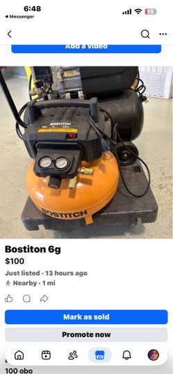 Bostitch 6-Gallon Pancake Air Compressor