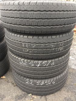 225/75/16C Nexen set of used tires in great condition 70% tread 225$ for 4 . Installation balance and alignment available. Road force balance availa