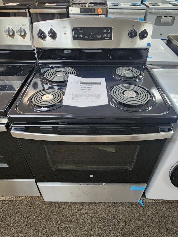 30 in. 4 Burner Element Free-Standing Electric Range in Stainless Steel