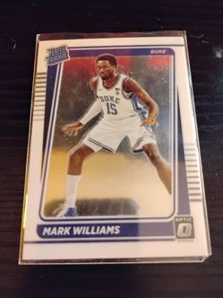 Mark williams rookie prizm duke basketball card.