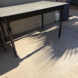 High top table with hidden leaf and 5 chairs