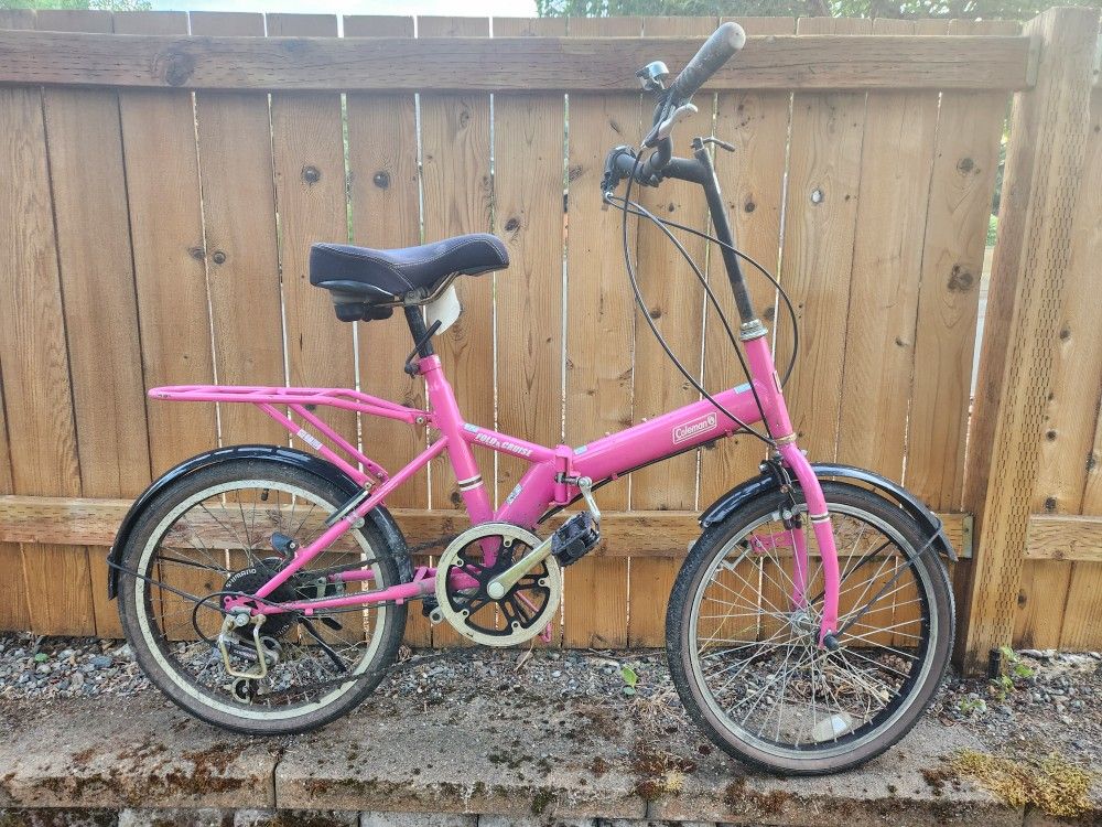 Pink Women's Folding Bike Coleman