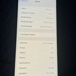 iPhone X 64 GB Unlocked 