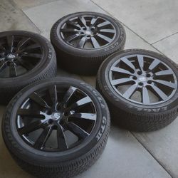 Porsche Cayenne 20" Black OEM Wheels and Tires 5x130