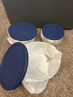 Pyrex Glass Food Storage Containers with Lids – Set of 3