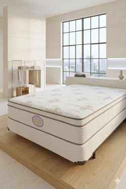 New queen mattress and box spring 2 pc bed frame is not included