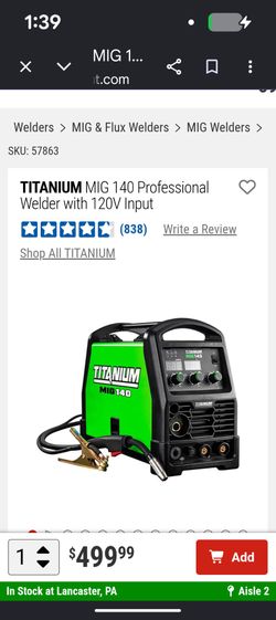 Brand  Titatainiun 140 Multi  Use Welder & Hoodb