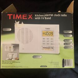 Vintage Timex Clock Am/Fm Radio With TV Band