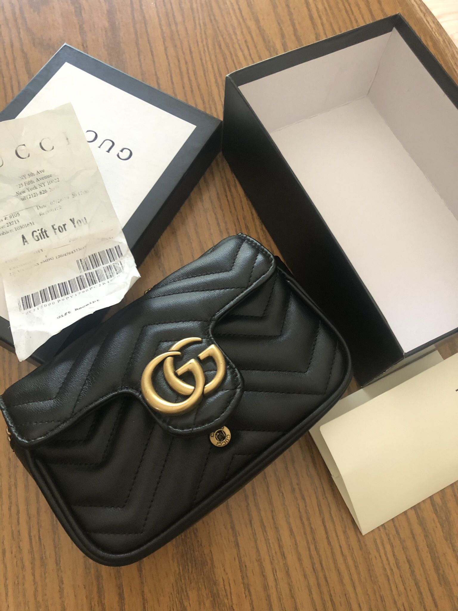 Gucci Black Super Mini Marmont