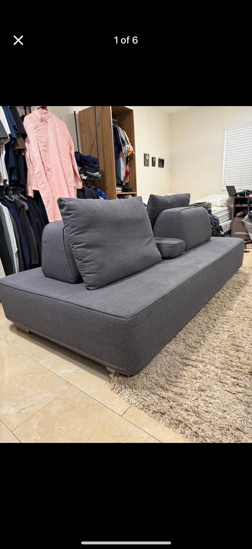 Grey Modular Sofa Couch