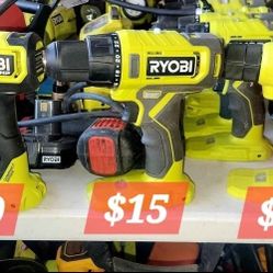 Ryobi 18v Drills $10 , $15 & $20 ( No Battery Or Charger Included