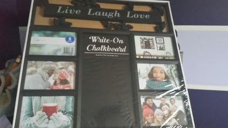 Picture frame with chalkboard in middle