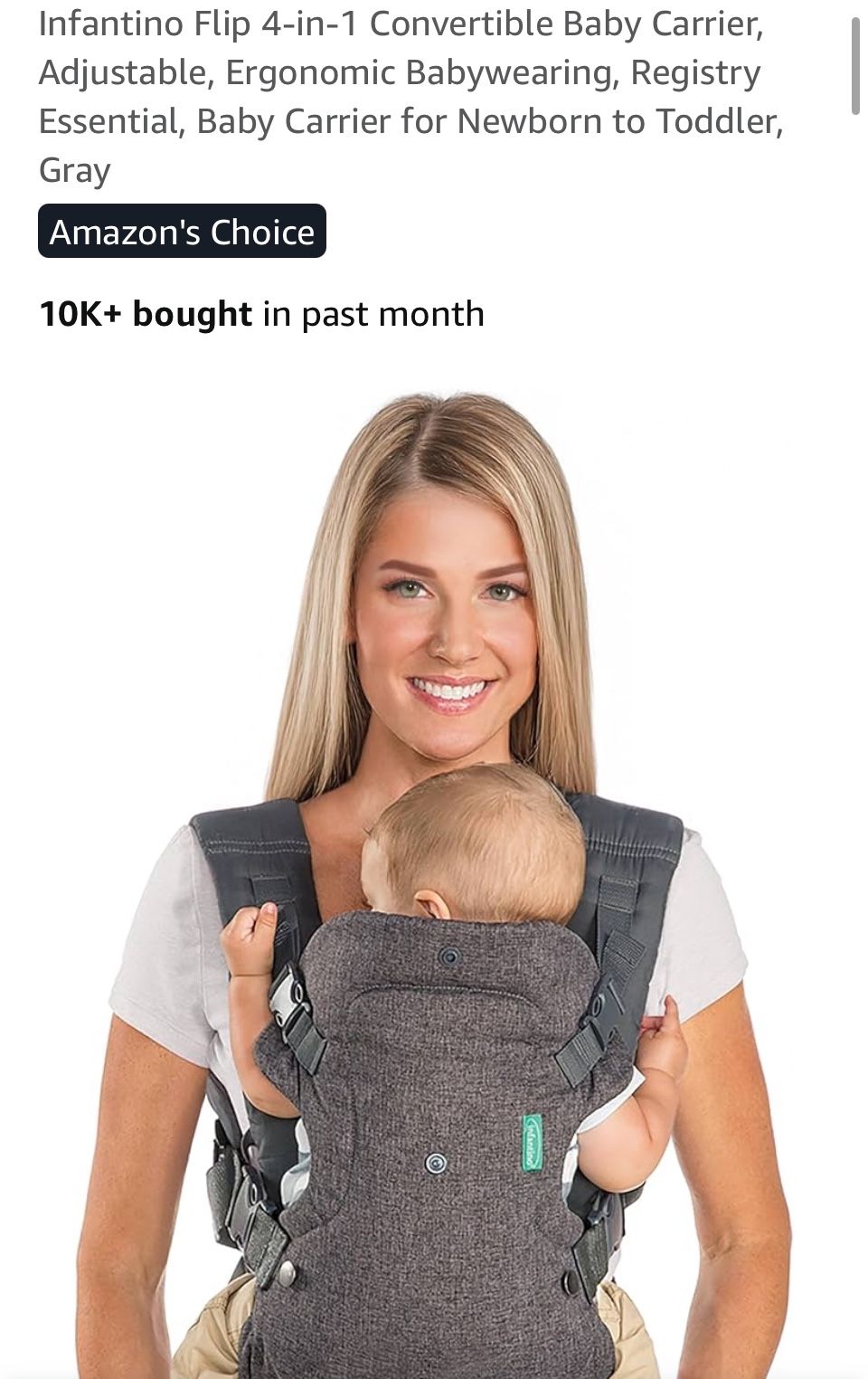 Infantino Flip 4-in-1 Convertible Baby Carrier