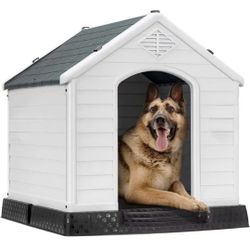 New In Box Xl Dog House Elevated Pet Shelter Dog Shade All Weather Dog Igloo Removable Roof Casa De Mascota  3 Sizes Available 