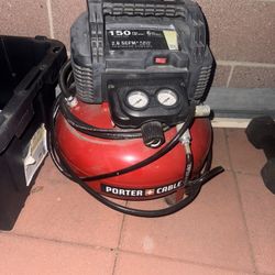 6 Gal. Portable Electric Air Compressor with Gauge Pin Nailers
