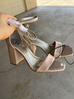 Nude Chunky Heels