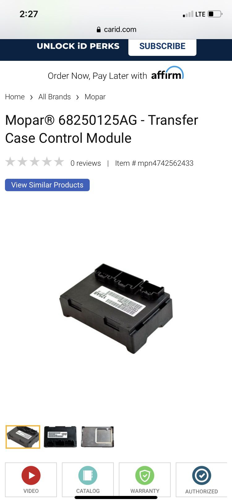 Transfer Case Control Module