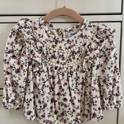 Toddler Girls Long Sleeve Shirt Size 12-18 Months