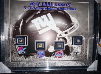 New York Giants Football Super Bowl 4-Time Champions Commemorative Plaque