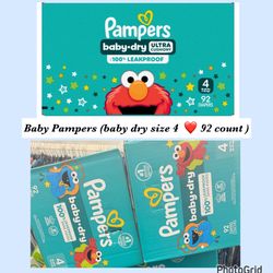 Pampers size 4 (92 count) new $22 each box cash or Zelle
