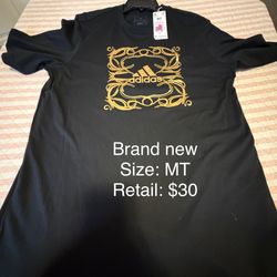 Men’s Adidas Tee Size Medium Tall New 