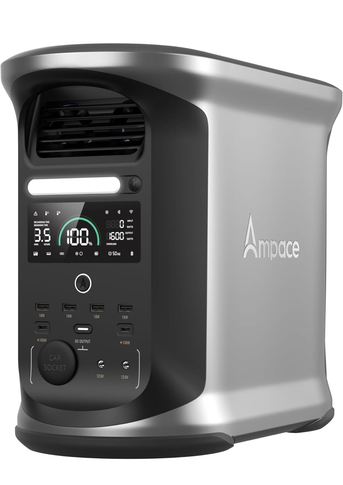 AMPACE Andes 1500 Power Station Solar Generator for Cell Phone
