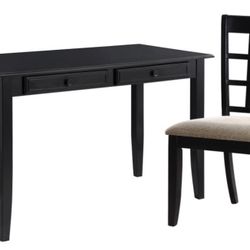 New Black Computer Desk And Chair ( Computer Table And Chair )