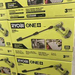 Ryobi 18 Volt Pressure Washer.   New In Sealed Box.  See Photos For Details.  $75 Each.