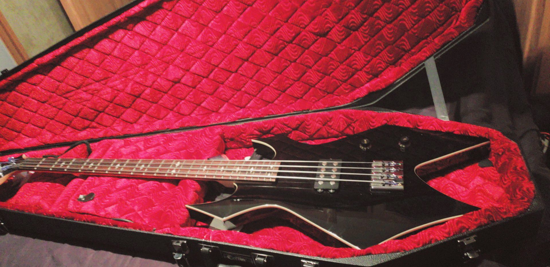 BC RICH BLACK WIDOW AND COFFIN CASE