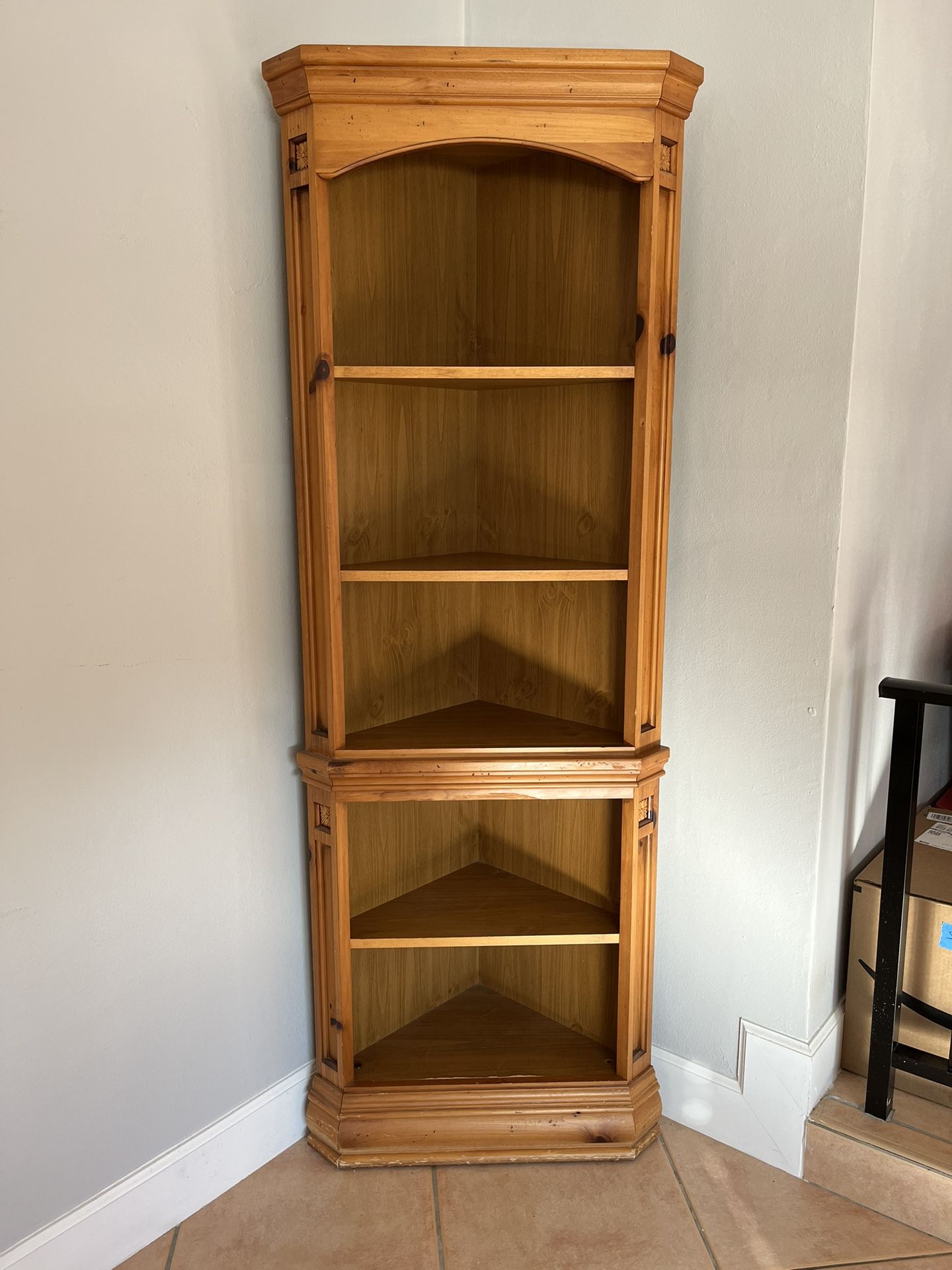Two Corner Shelf Units