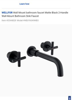 Brand new in the box never used bathroom faucet matte black
