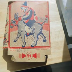 Wind Up Clown And Donkey Vintage New Inbox