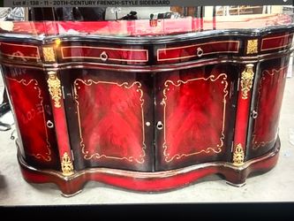 Rare Napoleon III Boulle-Style Serpentine Sideboard credenza 69”x 36” tall