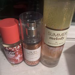 3 bath & body works spray mists 