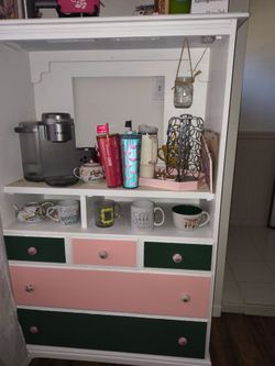 Painted Dresser Coffee Bar Cabinet