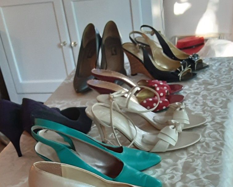 AK Ann Klein, 9 West, Moda, Apostrophe, Evan-Picone 3" Heels $25 pair