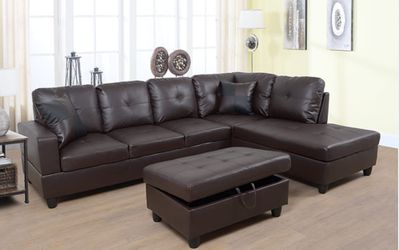 Sectional and ottoman