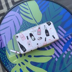 Kate Spade Bubbly Zip Around Wallet NWOT