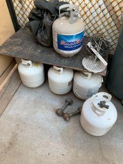 Propane tanks amerigas empty blue rhino bbq grill Asador