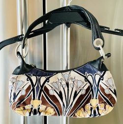 Banana Republic - Small, floral suede bag