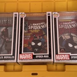 Funko Pop Comic Cover Spider-Man/Venom Lot