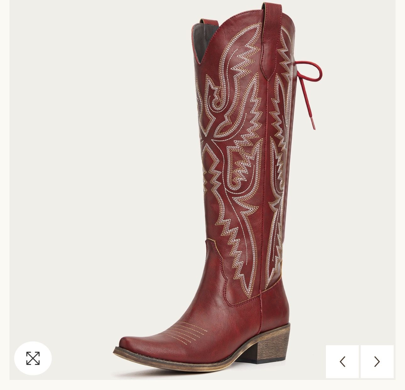 Crimson Cowgirl Boots | Sizes 6–9