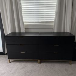 Nightstands Black And Gold With Drawers 